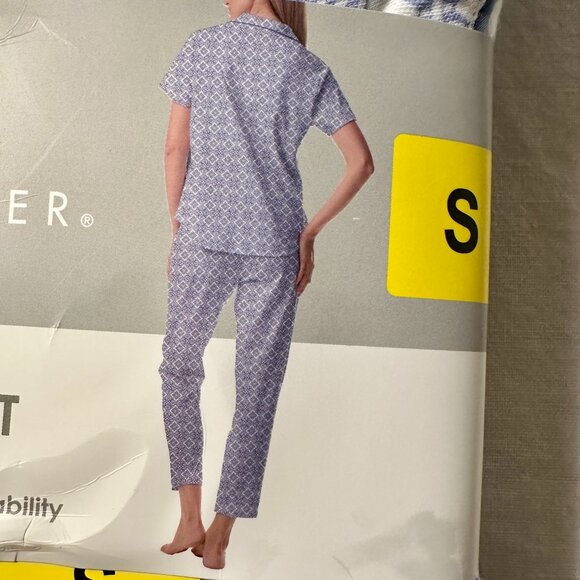 New Karen Neuburger Women's 2-Piece Natural Stretch Pajama Set Size S Blue Soft - Picture 5 of 11